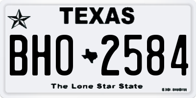 TX license plate BHO2584