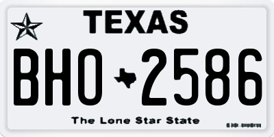 TX license plate BHO2586