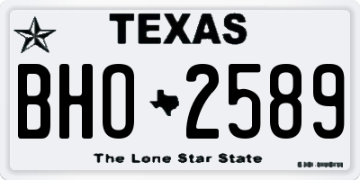 TX license plate BHO2589
