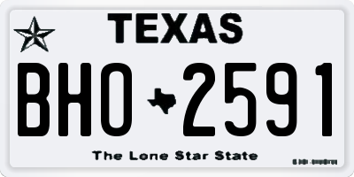 TX license plate BHO2591