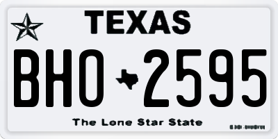 TX license plate BHO2595