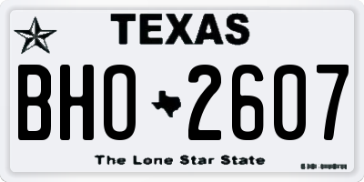 TX license plate BHO2607
