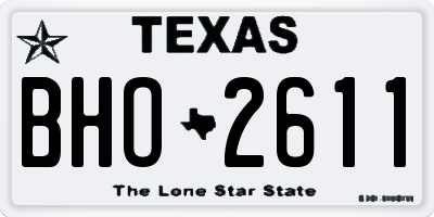 TX license plate BHO2611