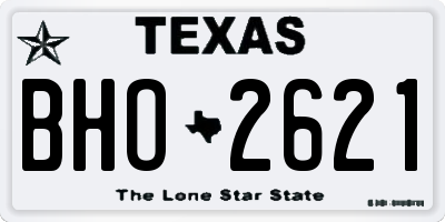 TX license plate BHO2621