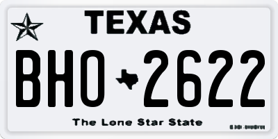 TX license plate BHO2622