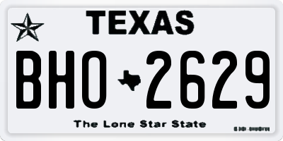 TX license plate BHO2629