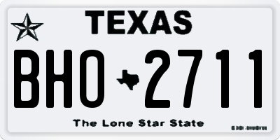 TX license plate BHO2711