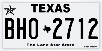 TX license plate BHO2712