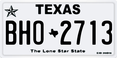 TX license plate BHO2713