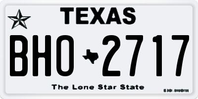 TX license plate BHO2717