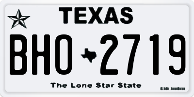 TX license plate BHO2719