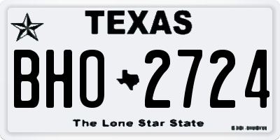 TX license plate BHO2724