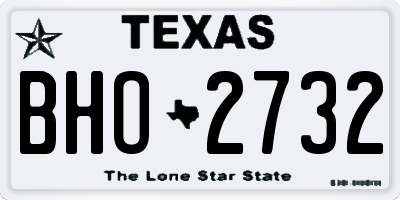 TX license plate BHO2732