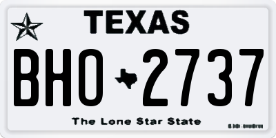 TX license plate BHO2737