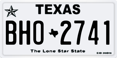TX license plate BHO2741