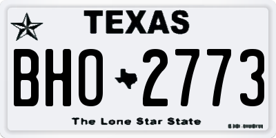 TX license plate BHO2773