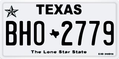 TX license plate BHO2779