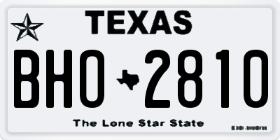 TX license plate BHO2810