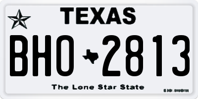 TX license plate BHO2813