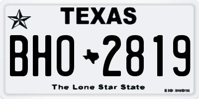TX license plate BHO2819