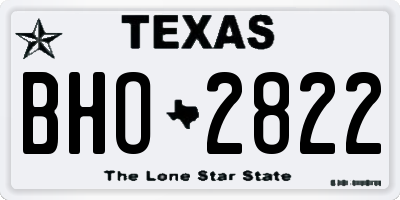 TX license plate BHO2822