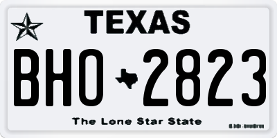 TX license plate BHO2823