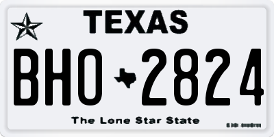 TX license plate BHO2824