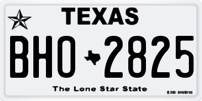 TX license plate BHO2825