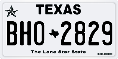 TX license plate BHO2829