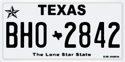 TX license plate BHO2842