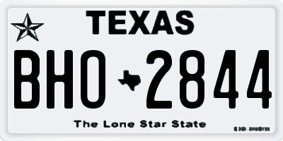 TX license plate BHO2844