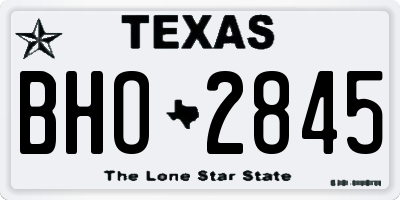 TX license plate BHO2845