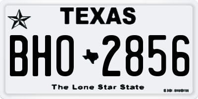 TX license plate BHO2856
