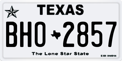 TX license plate BHO2857