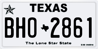 TX license plate BHO2861