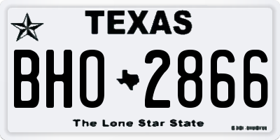 TX license plate BHO2866