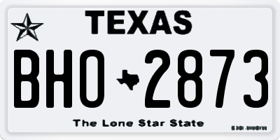 TX license plate BHO2873