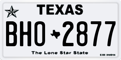 TX license plate BHO2877