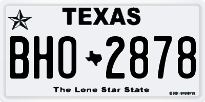 TX license plate BHO2878