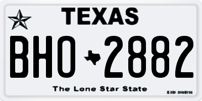 TX license plate BHO2882