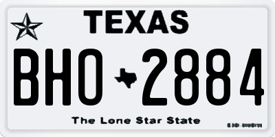 TX license plate BHO2884