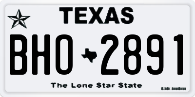 TX license plate BHO2891