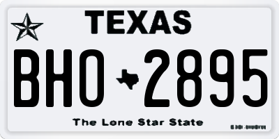 TX license plate BHO2895