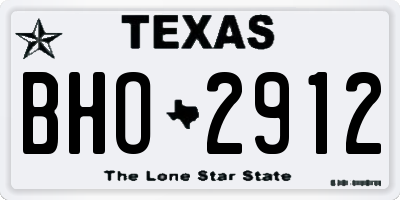 TX license plate BHO2912