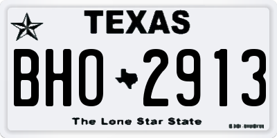 TX license plate BHO2913