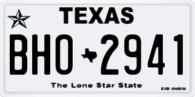 TX license plate BHO2941