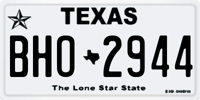 TX license plate BHO2944