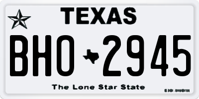 TX license plate BHO2945