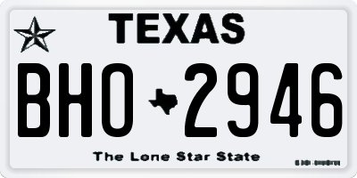 TX license plate BHO2946