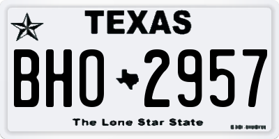 TX license plate BHO2957